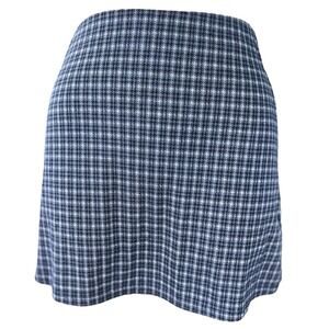 Urban Outfitters School Girl Shepard Check Blue Mini Skirt Size S Dark Academia
